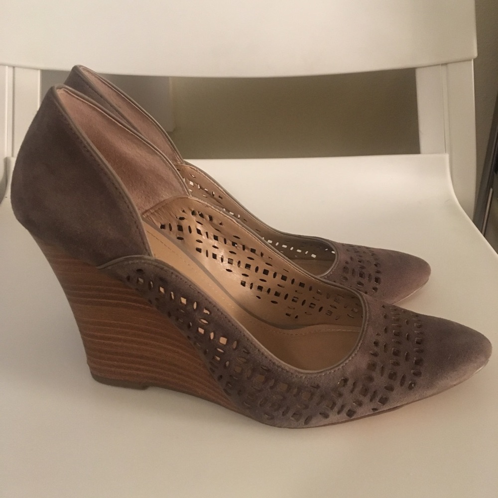 Sole Society Lanie Gray Wedges - Size 10